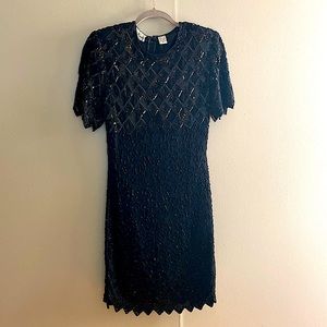 Beaded Black dress ready for prom